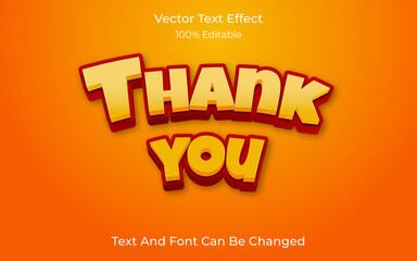 thank you text effect style