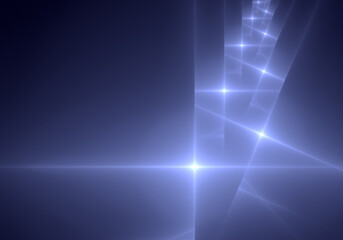 Abstract fractal art background. Minimal blue and white glow. Fibonacci sequence.