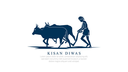 KISAN DIWAS- VECTOR ILLUSTRATION OF KISAN DIWAS