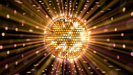 Mirror Ball Disco Lights Club Dance Party Glitter Background