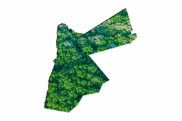 Green Forest Map of Jordan