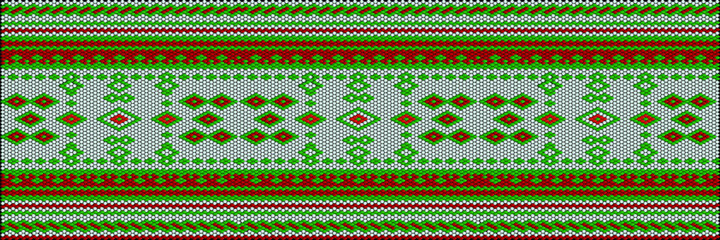 New Year, Christmas, winter, festive pixel pattern.