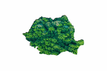 Green Forest Map of Romania