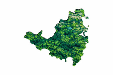 Green Forest Map of Saint Martin