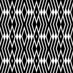 Seamless geometric diamonds and zig zag lines pattern
