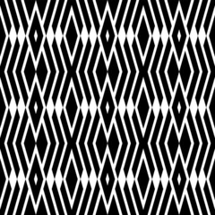Seamless geometric diamonds and zig zag lines pattern