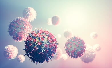 Coronavirus Covid-19 omicron mutation - obrazy, fototapety, plakaty