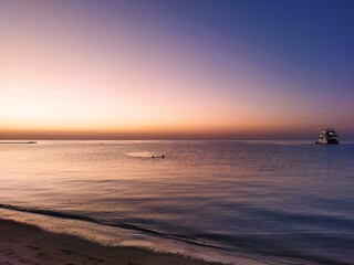 sunset on the beach