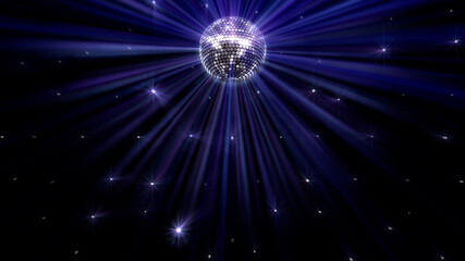 Mirror Ball Disco Lights Club Dance Party Glitter Background