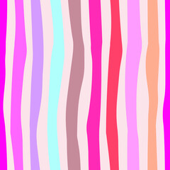 Multicolored vertical stripes. Abstract striped background. Seamless vector pattern.