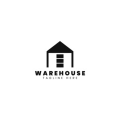 Industrial factory and warehouse logo vector design. storage company logo design.