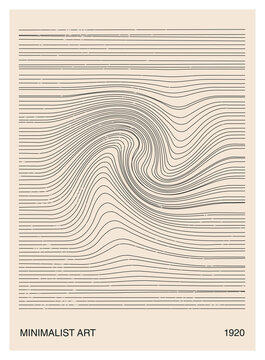 Fototapeta Minimal 20s geometric design poster with primitive shapes