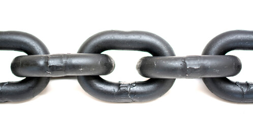 Industrial chain close up.