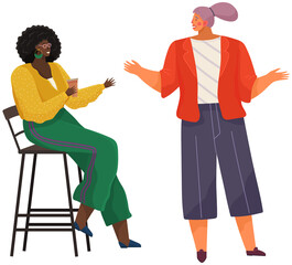 Colleagues are communicating. People discussing working questions. Employees during work. Men have dialogue, talk, relax in studio. Communication, conversation at workplace business manager meeting