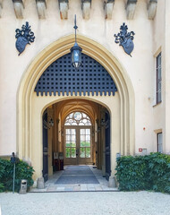 huge front grand gala ceremonial doors of wolfsberg castle