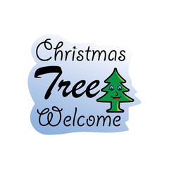 christmas tree quote holiday design element craft