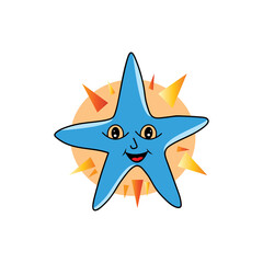 cartoon star happy cute vector design illustration