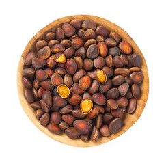pine nuts isolated on white background