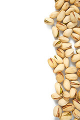 pistachio nuts isolated on white background