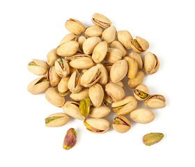 pistachio nuts isolated on white background