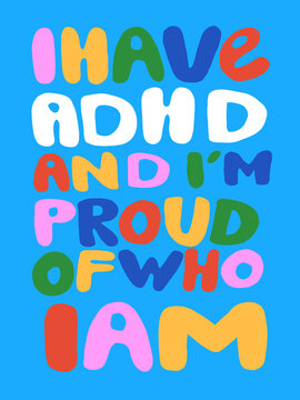 I have ADHD Lettering