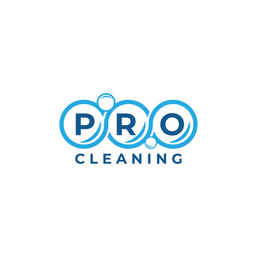 pro cleaning logo design template vector for business and company
