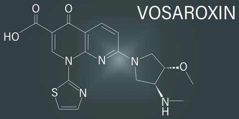 Vosaroxin cancer drug molecule. Skeletal formula.	 Chemical structure