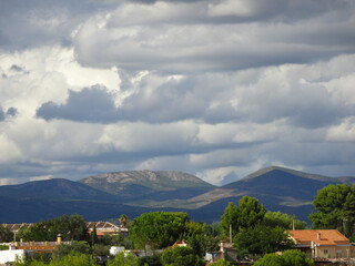 Fototapeta na wymiar Storm Clouds over Spanish Mountains