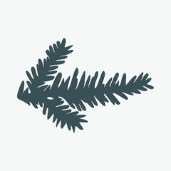 New year pine tree quality vector illustration cut