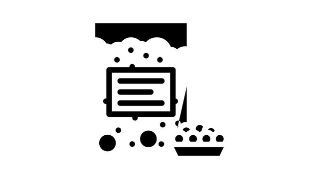 tapioca gluten free animated glyph icon tapioca gluten free sign. isolated on white background