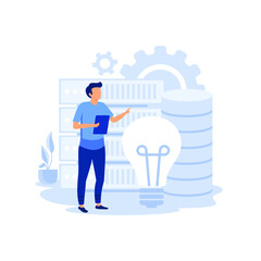 Innovative big data solutions illustration exclusive design inspiration