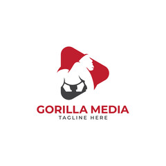 gorilla media logo design template © sowikot