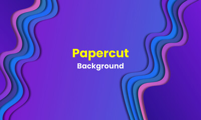 Paper Cut Background Design, abstract background design template