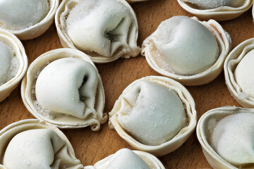 Raw frozen ravioli