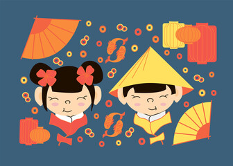 Shanghai cartoon illustration. China holiday travel doodle drawing. Modern style Chinese doodle illustration. Hand sketched poster, banner, postcard, card template for travel company, T-shirt, shirt