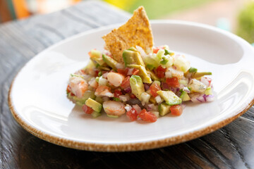 Closeup of Shrimp Ceviche