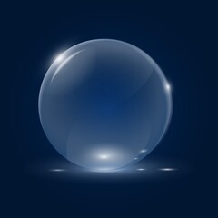 Glossy orb, 3d water sphere