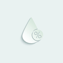 water moisture icon. humidity singprecipitation icon vector