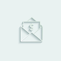 envelope with money vector BRIBERY icon