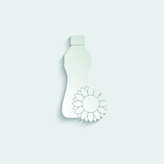 sunflower oil icon - vector