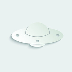  UFO icon vector - spaceship sign