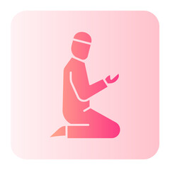 Praying gradient icon