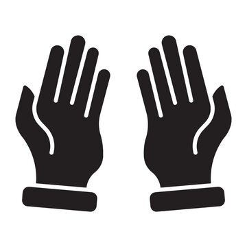 dua hands pray glyph icon - two hands icon