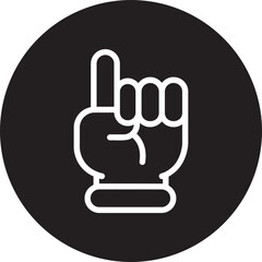 Obraz premium tauhid glyph icon