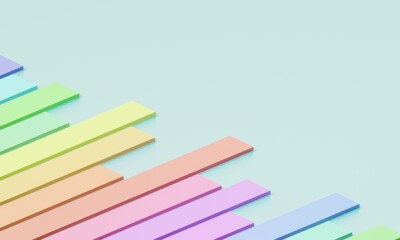 colorful blocks abstract background 3d rendering illustration