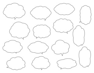 Fototapeta premium ふきだしセット 見出し 素材