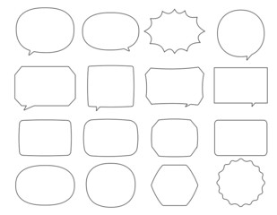 ふきだしセット　見出し　素材