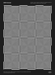 Brutalist Poster Design Template With Abstract Geometric Shapes