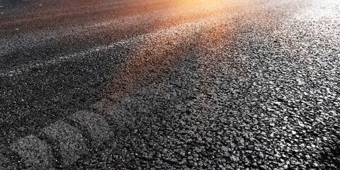 motivational background asphalt as a metaphor for moving forward in happy new year and new life progress