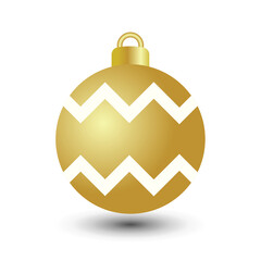 Obraz premium golden christmas ball, vector illustration